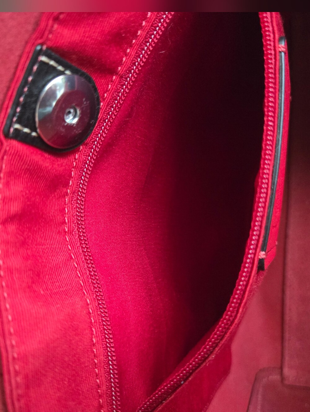 COACH Derby Tote Black Leather Red Suede Interior Back To School Laptop Bag 5866 - Picture 9 of 13